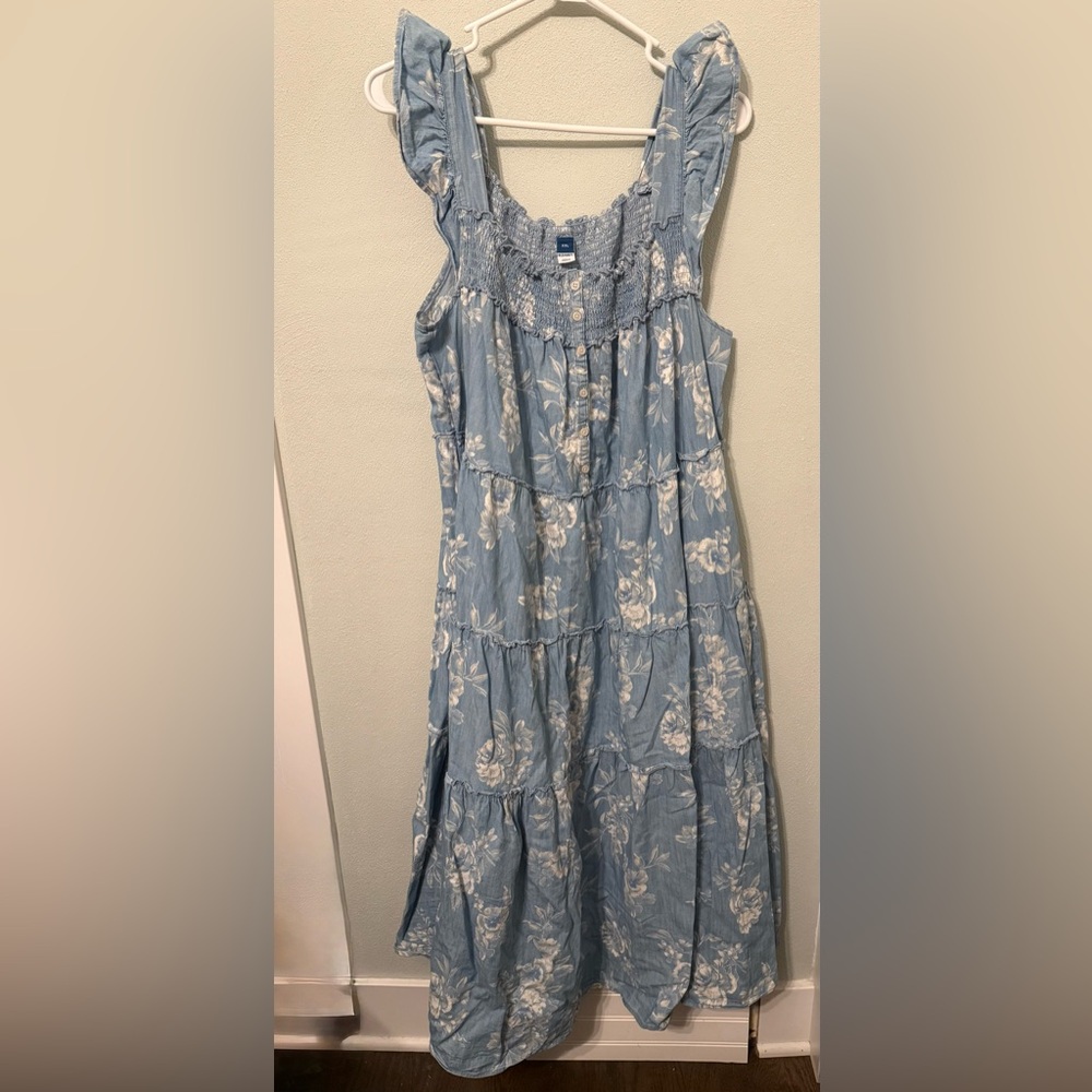 Old Navy Denim Floral Dress- XXL